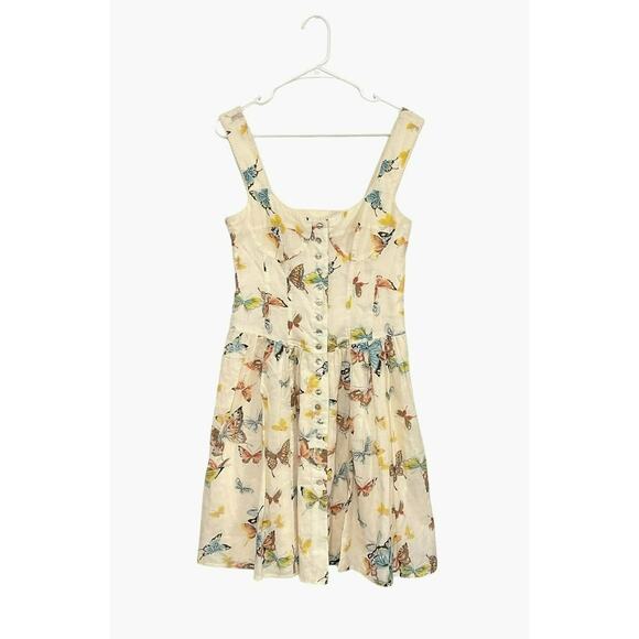 Nanette Lepore Dresses & Skirts - VTG Y2K Nanette Lepore Butterfly Cotton Fit & Flare Dress Sz 8 Medium Sleeveless